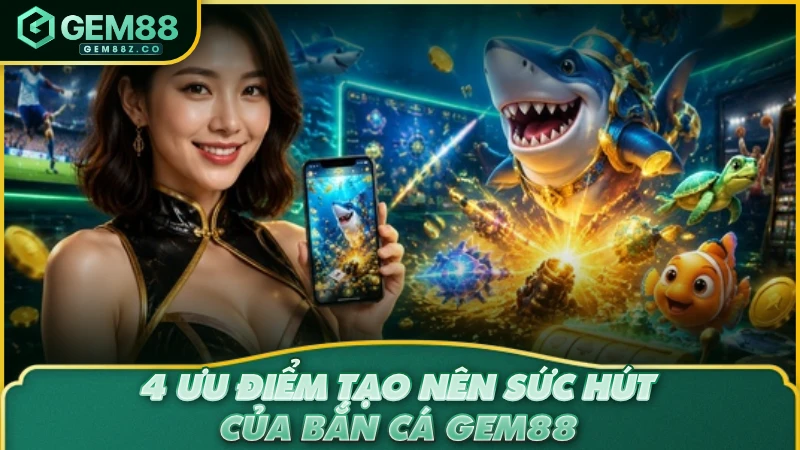4 ưu điểm tạo nên sức hút của bắn cá GEM88