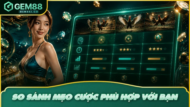 So sánh mẹo cược phù hợp với bạn