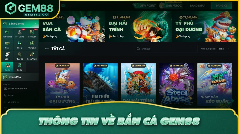 Thông tin về bắn cá GEM88
